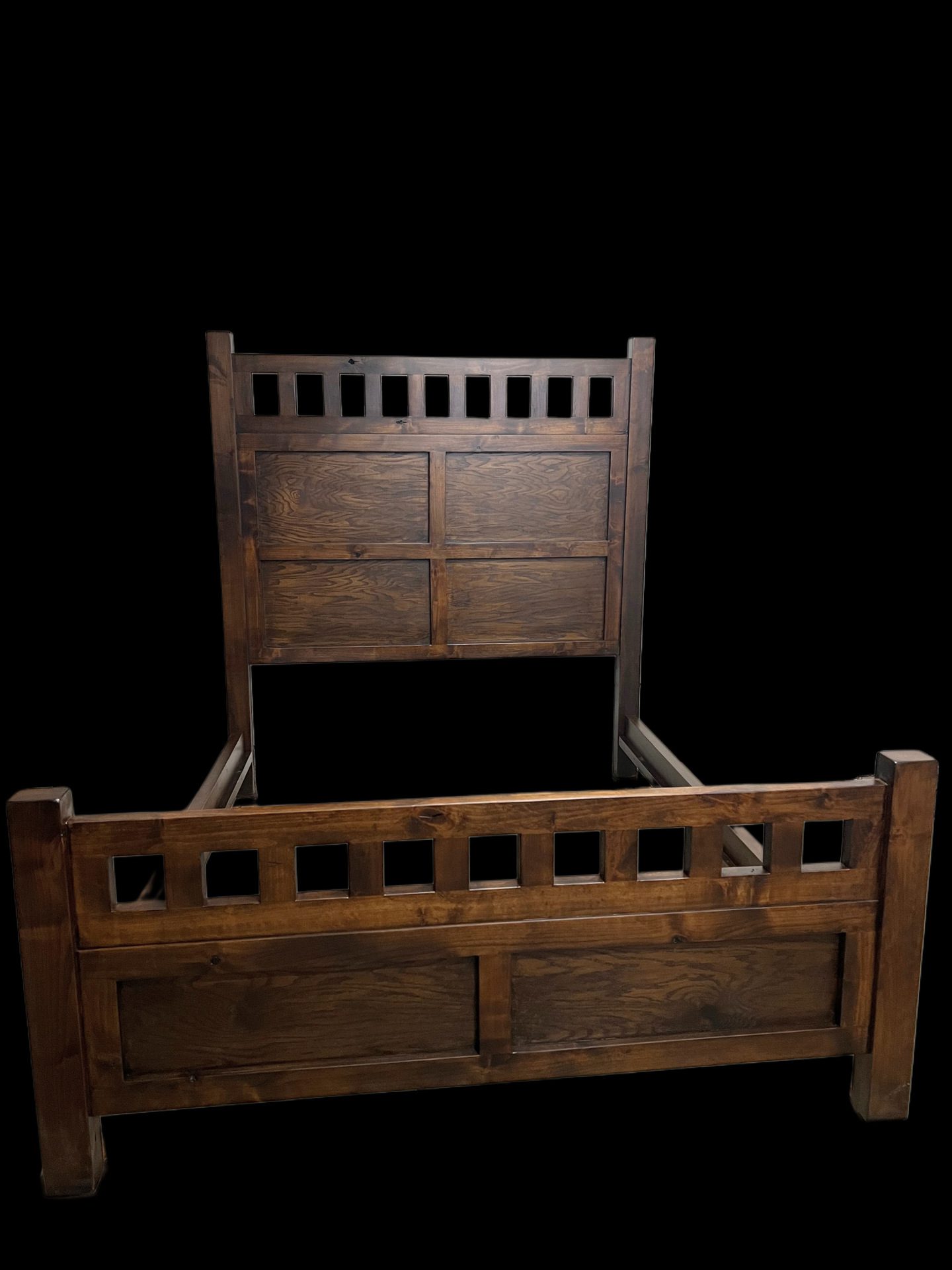 Wooden panel bed
