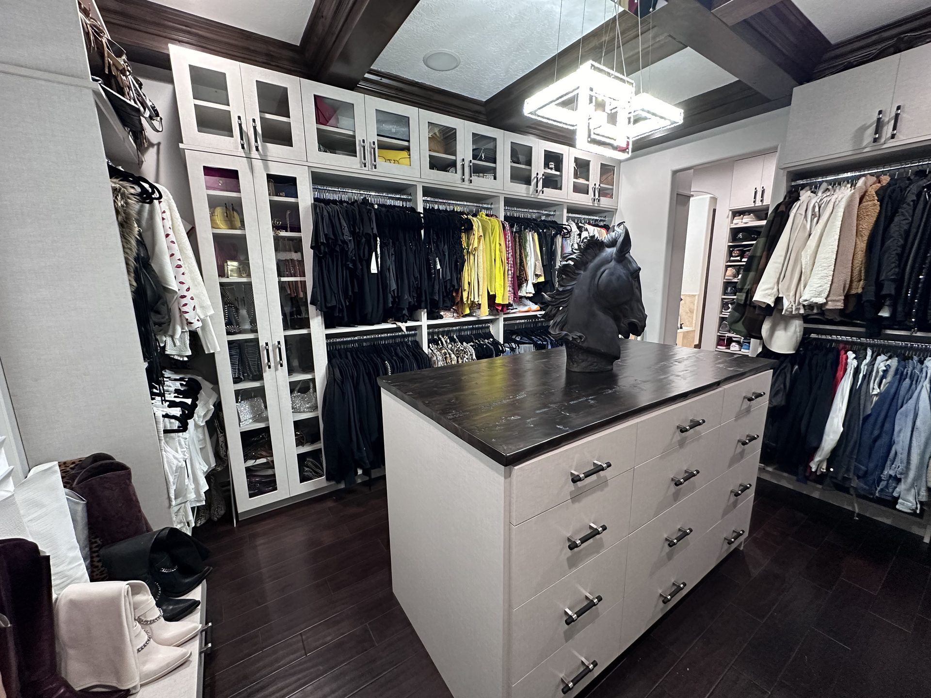 Complete Custom Closet done in Sheer Linen Melamine(2)