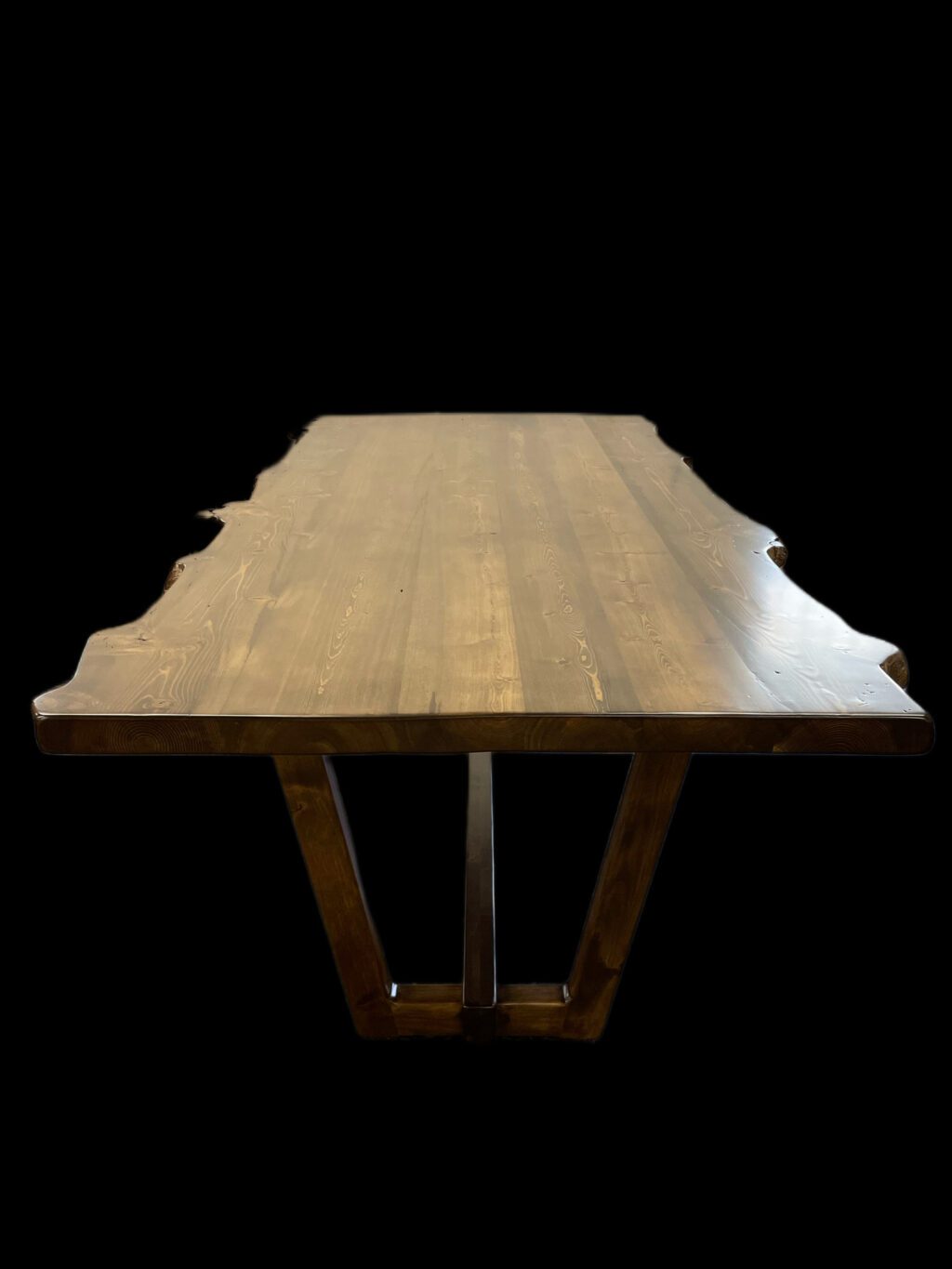 Live Edge - Light Walnut4-Trapeze Base