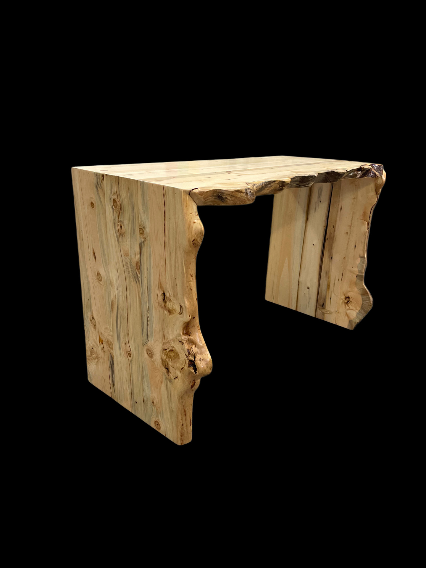 Pine Live Edge Desk - Natural