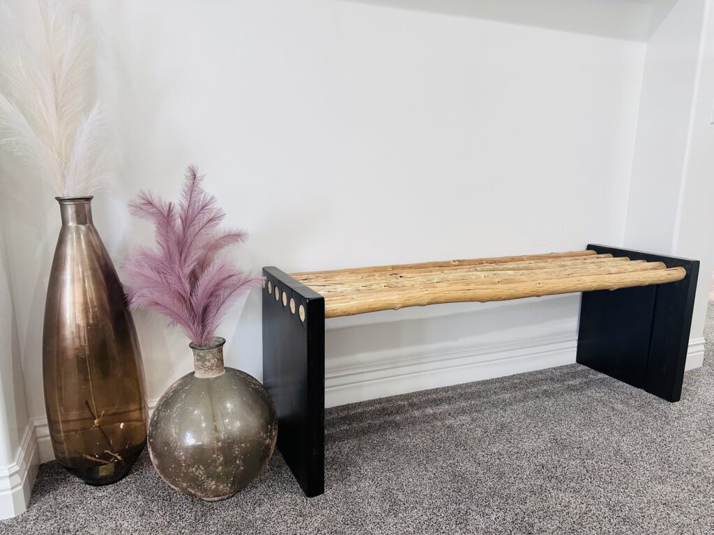 Pine Pole Accent Bench