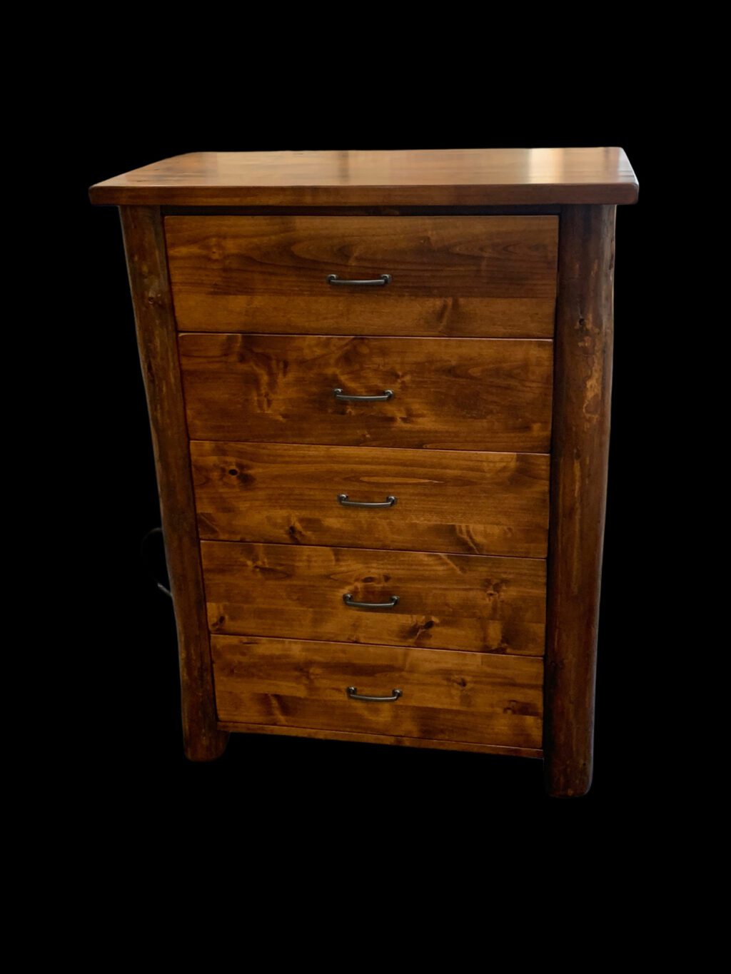 wooden 3 drawer nightstand