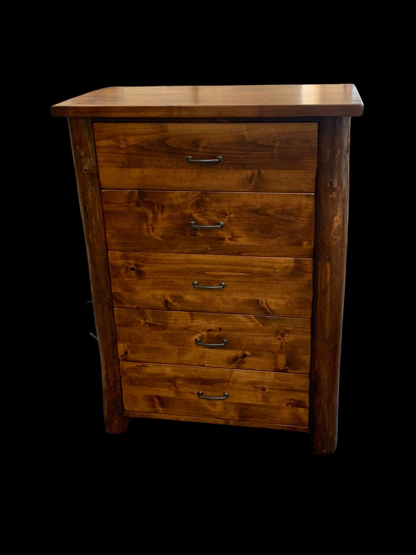 wooden 3 drawer nightstand