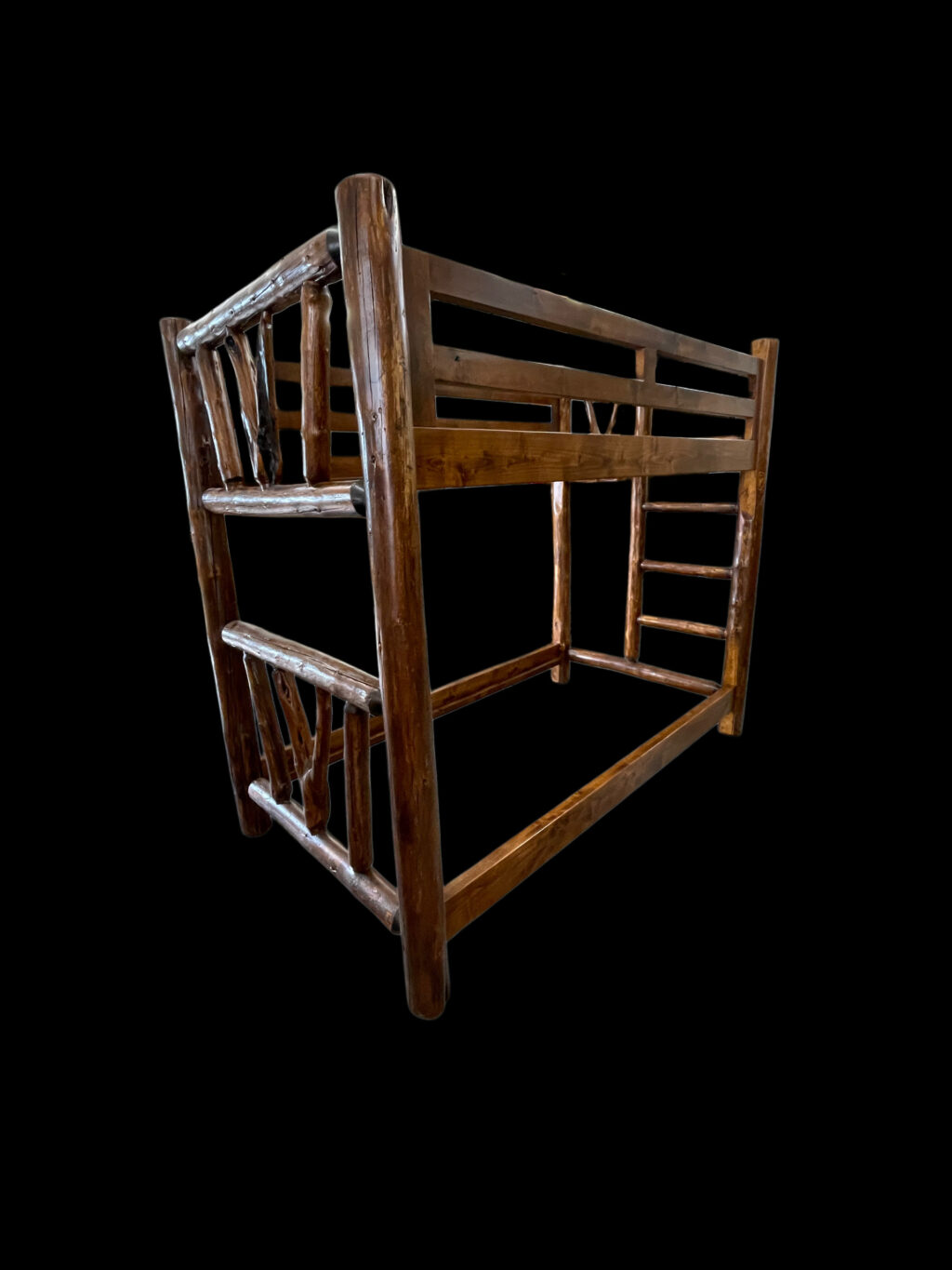 Straight Pine - Twin_Twin Fork Bunk - Med Walnut