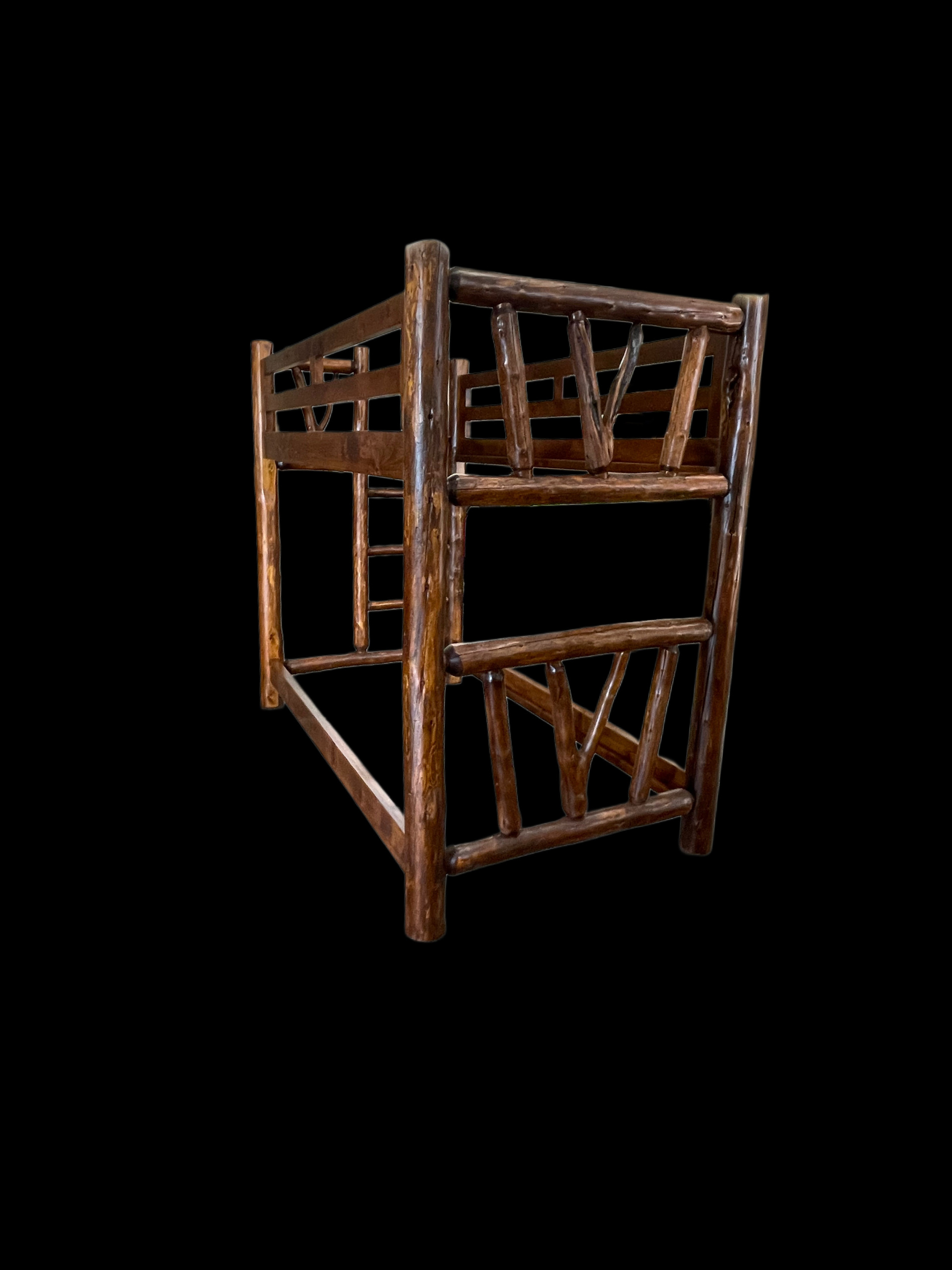 Straight Pine - Twin_Twin Fork Bunk - Med Walnut